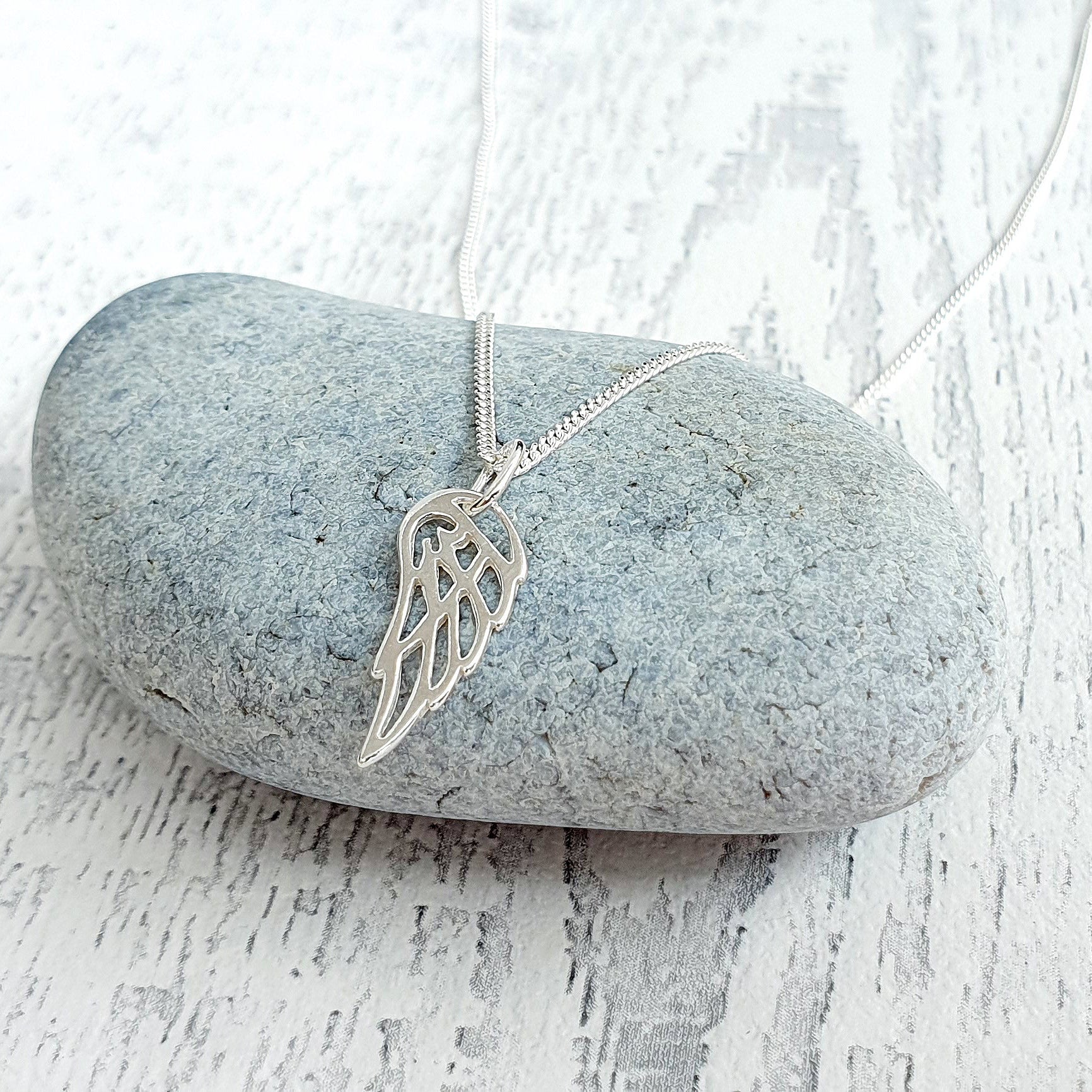 Angel Wing Necklace | Sterling Silver 925 Personalised Jewellery Gift