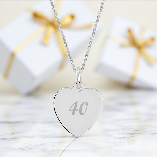 Birthday Engraved Necklace in Sterling Silver 925 | Personalised Jewellery Gift
