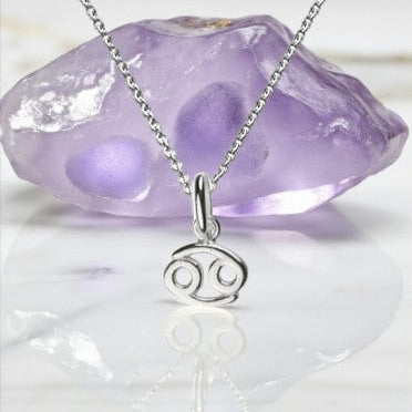 Cancer Zodiac Necklace in Sterling Silver 925 | June–July Star Sign Jewellery Gift