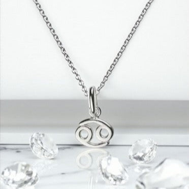 Cancer Zodiac Necklace in Sterling Silver 925 | June–July Star Sign Jewellery Gift
