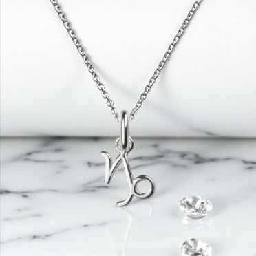 Capricorn Zodiac Necklace in Sterling Silver 925 | December–January Star Sign Jewellery Gift