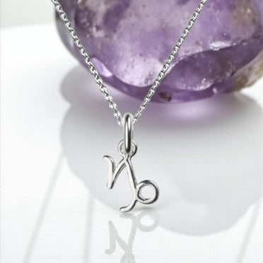 Capricorn Zodiac Necklace in Sterling Silver 925 | December–January Star Sign Jewellery Gift