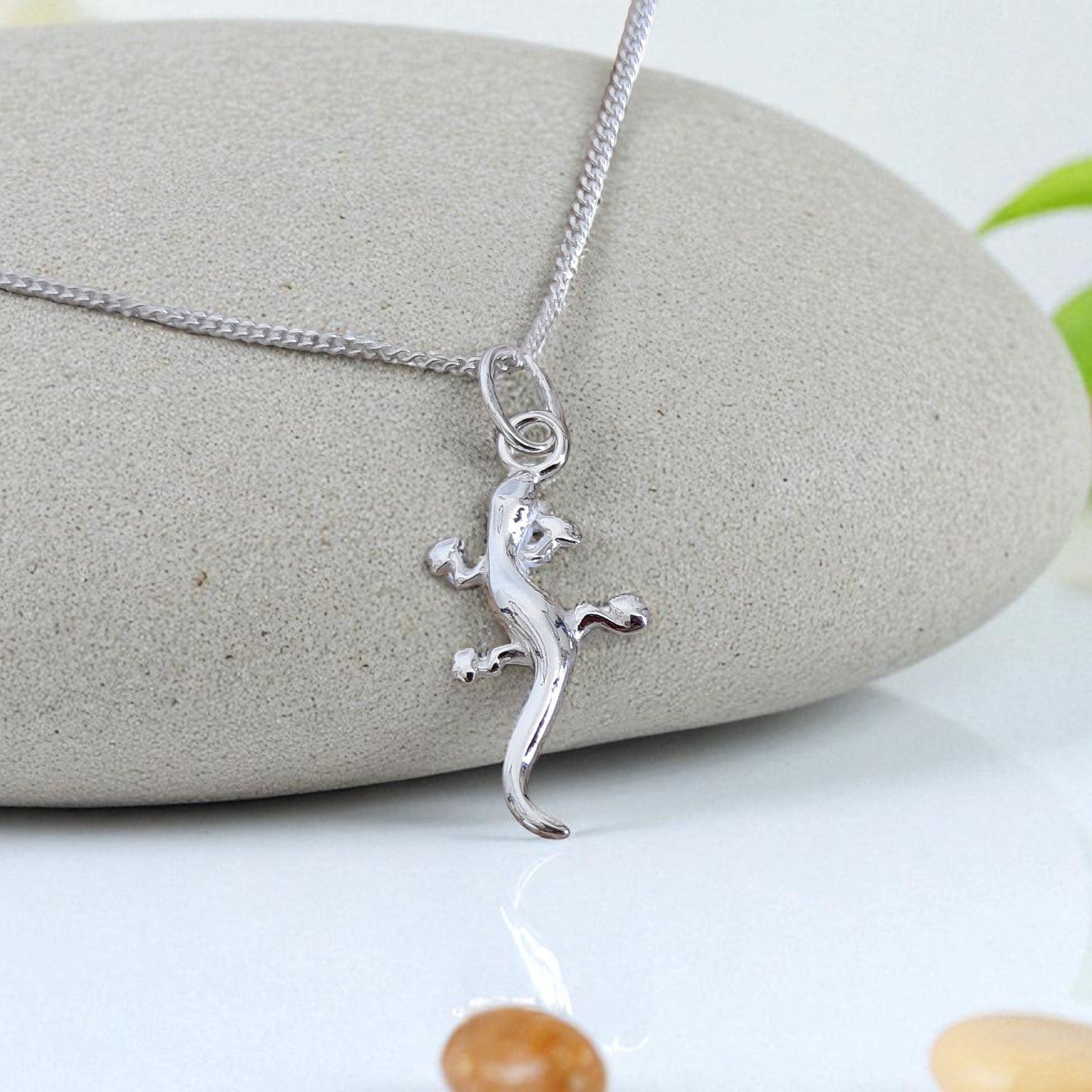 Gecko Necklace | Sterling Silver 925 | Animal Jewellery Gift