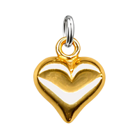 Gold Puffy Heart