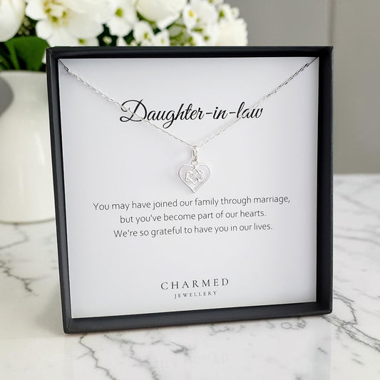 Daughter-in-Law Infinity Knot Necklace in Sterling Silver 925 | Personalised Jewellery Gift