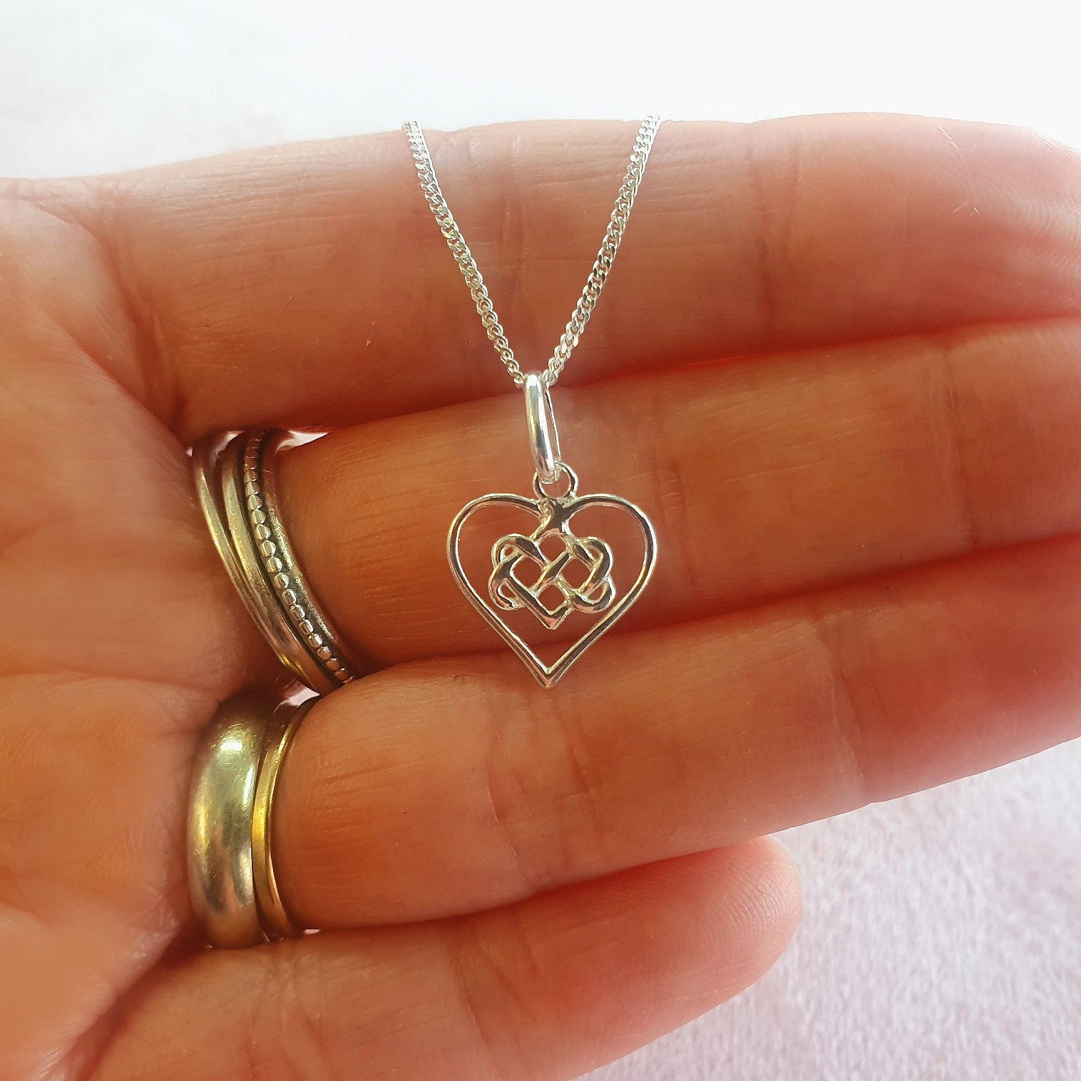 Sister-in-Law Gift | Infinity Knot Heart Necklace in Sterling Silver 925 | Personalised Jewellery