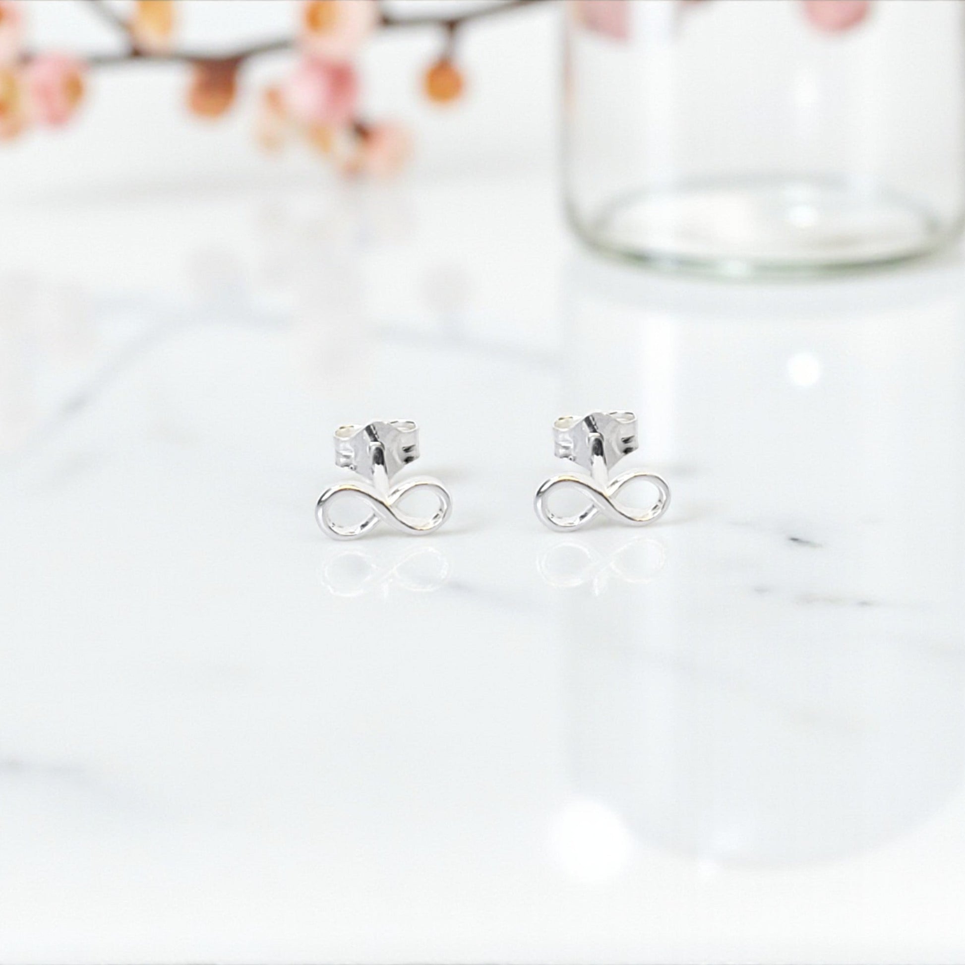 Sterling Silver Infinity Stud Earrings | Infinity Symbol Jewellery