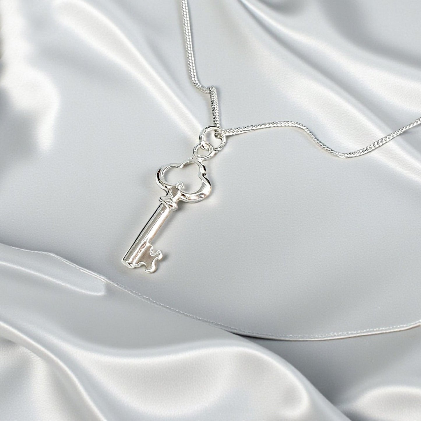Unlock elegance and personal style with our Key Necklace, crafted in genuine 925 sterling silver. Featuring a delicate key pendant, this necklace symbolises opportunity, new beginnings, and the key to someone’s heart – making it a meaningful and stylish gift.

Perfect for birthdays, anniversaries, graduations, or as a thoughtful keepsake, this necklace pairs beautifully with other jewellery or can be worn alone as a minimalist statement piece.