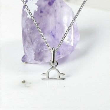 Libra Zodiac Necklace in Sterling Silver 925 | September–October Star Sign Jewellery Gift