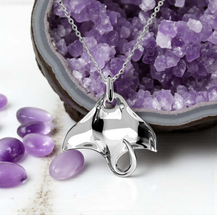 Manta Ray Necklace | Sterling Silver 925 | Ocean-Inspired Jewellery