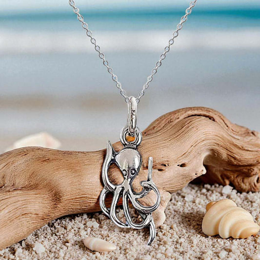 Octopus Necklace | Sterling Silver 925 | Ocean-Inspired Jewellery Gift