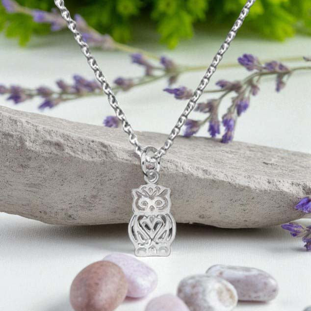 Owl Necklace | Sterling Silver 925 | Symbolic Jewellery Gift
