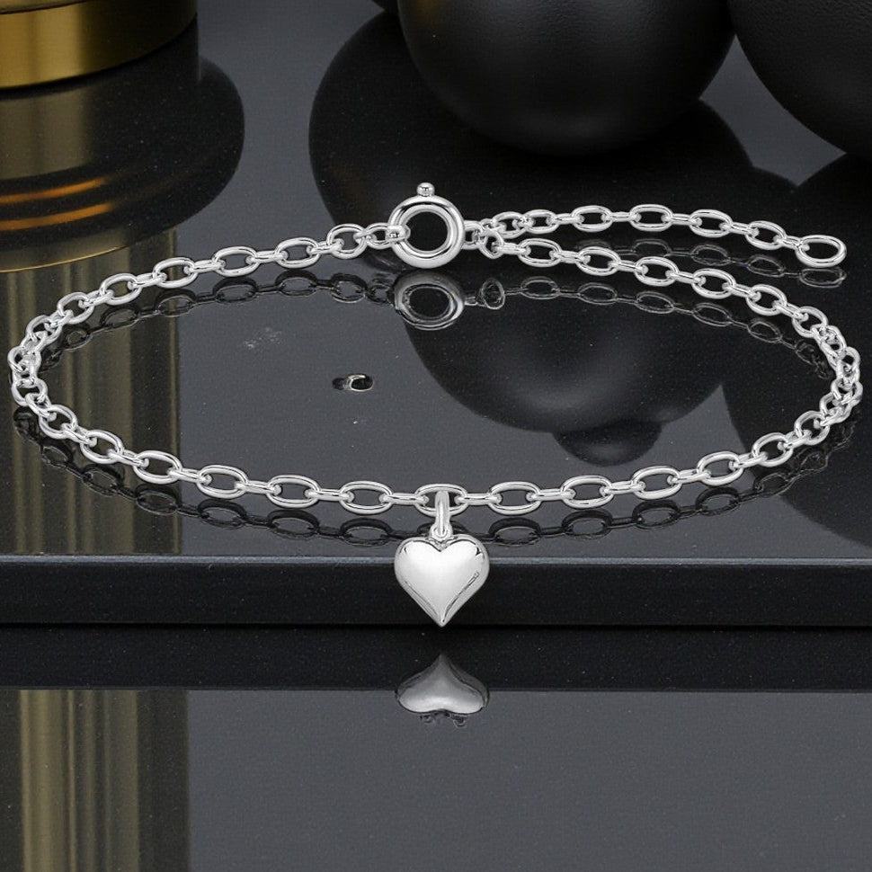 New Chapter Gift | Puffy Heart Bracelet in Sterling Silver 925