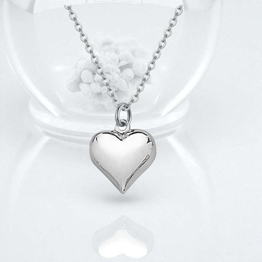 Puffy Heart Necklace 925 Sterling Silver – Elegant Jewellery Gift