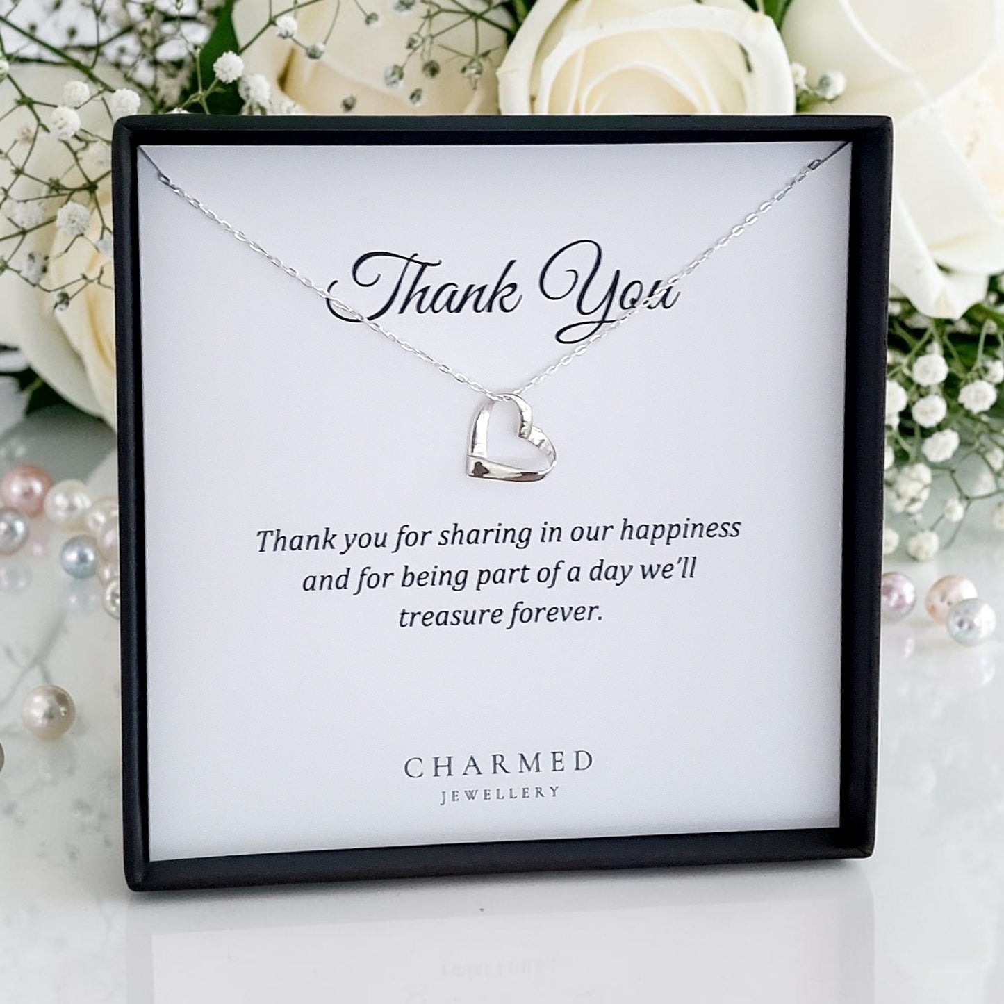 thank you wedding gift with personalised meaningful message card