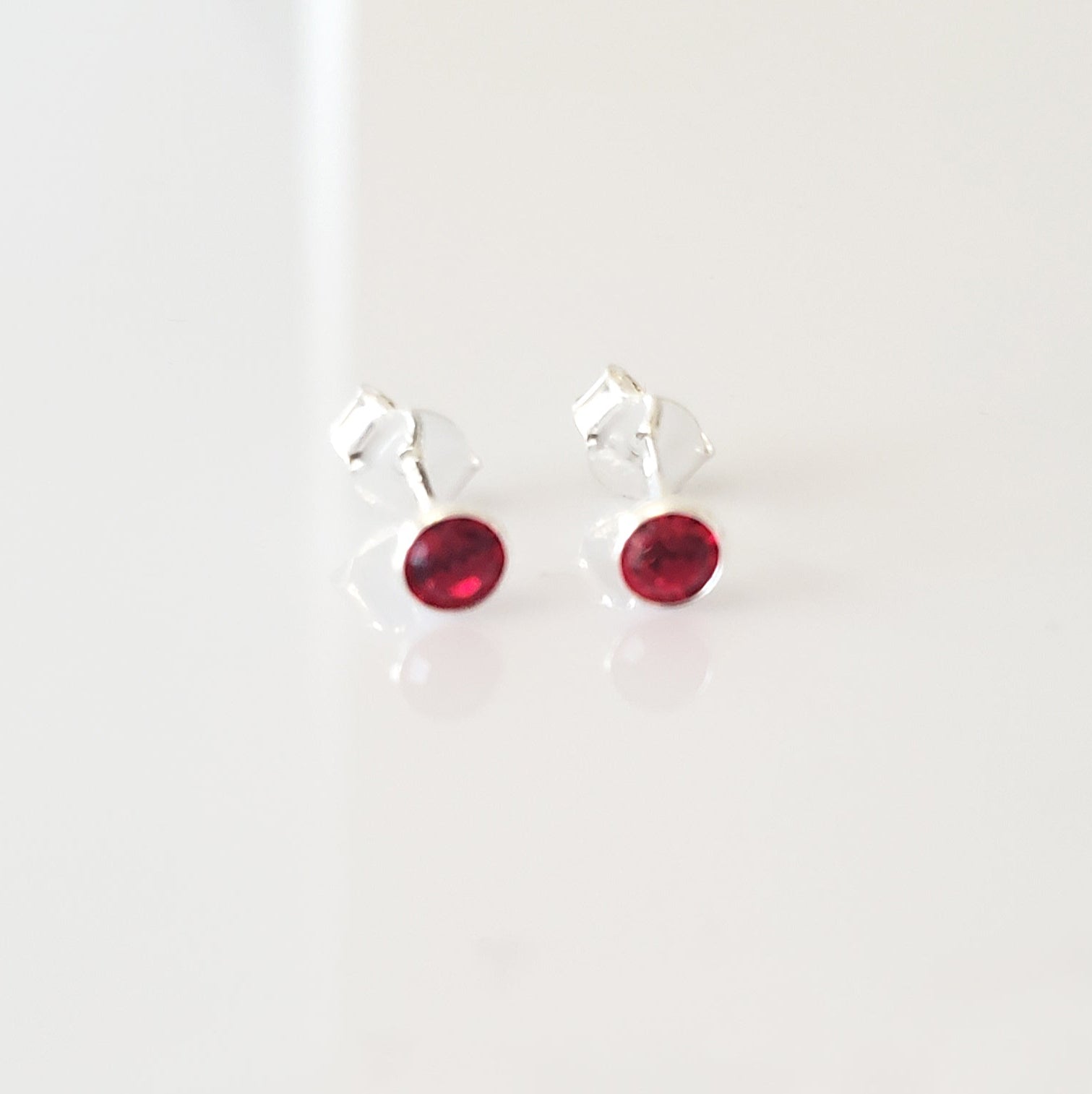 Birthstone Stud Earrings | Sterling Silver 925 | Personalised Jewellery
