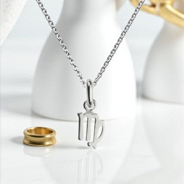 Virgo Zodiac Necklace in Sterling Silver 925 | August–September Star Sign Jewellery Gift