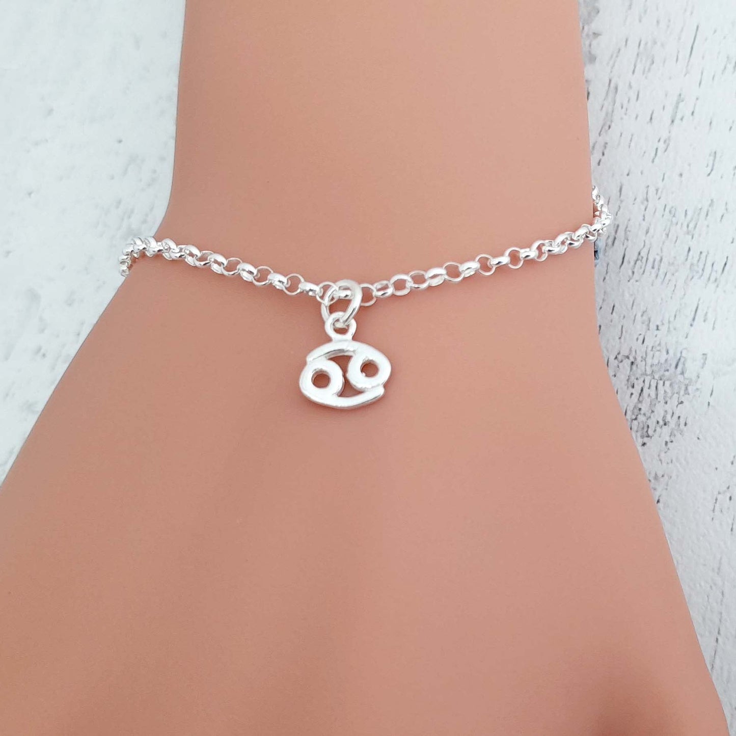 Zodiac Bracelet 925 Sterling Silver, Personalised Jewellery Gift