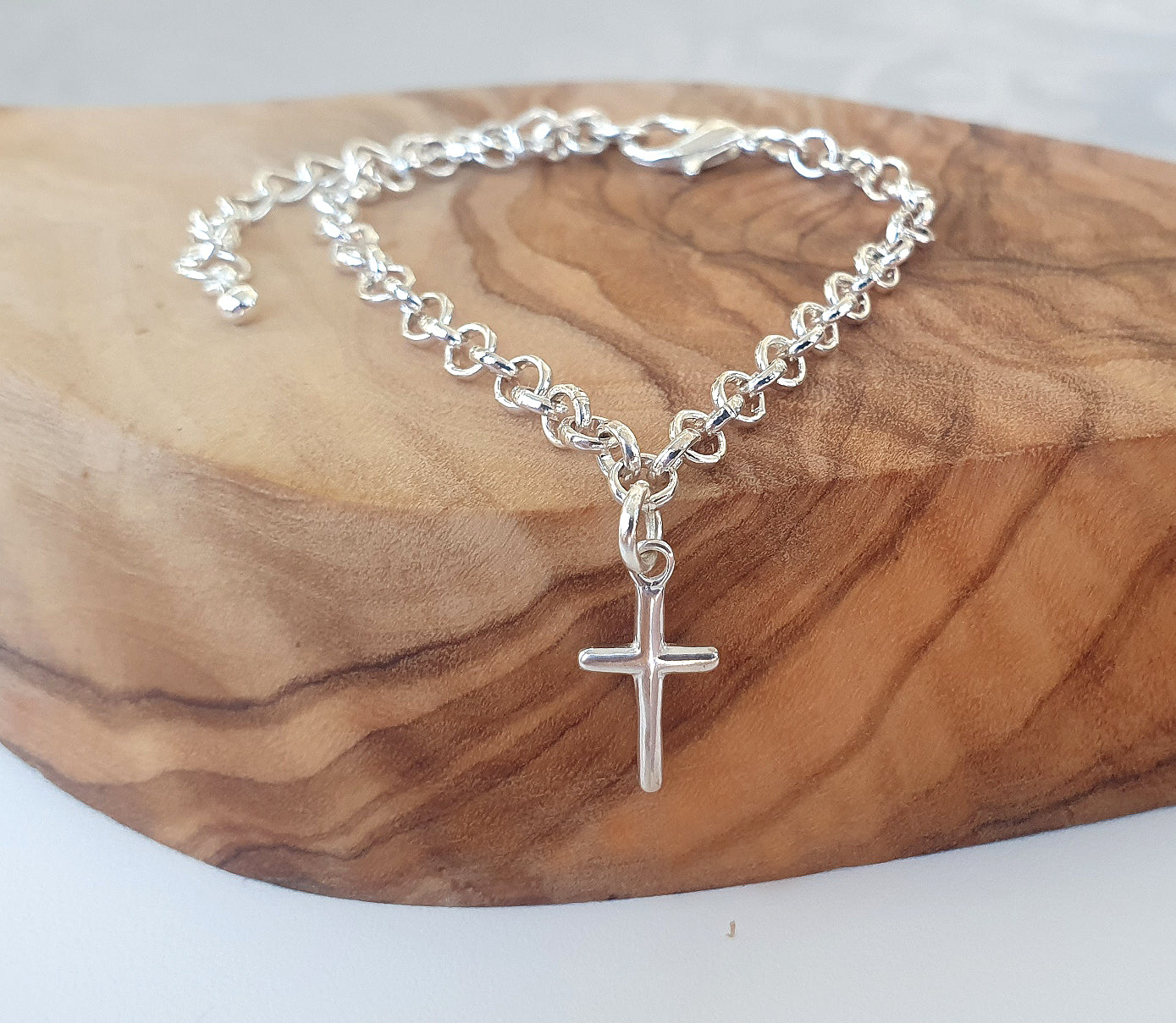 Charmed Cross Link Bracelet, Adjustable for Women and Girl's
