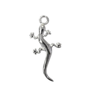 Charmed Silver Gecko Hoop Earrings 15mm 925 Sterling Silver