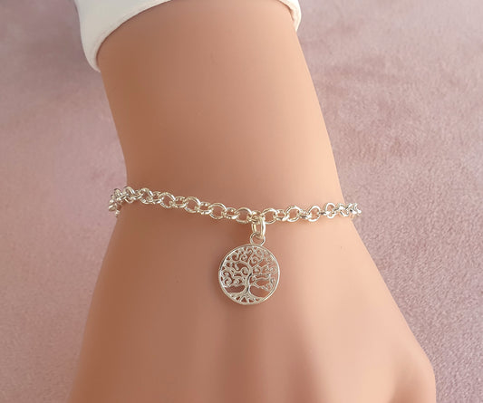 Charmed Tree of Life Link Bracelet, Adjustable for Women and Girl's