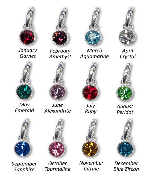 Sweet 16 / 13th Birthday  Personalised Engraved 925 Sterling Silver Birthstone Necklace -Engraved Stainless Steel Heart Pendant